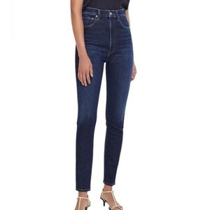 AGOLDE DARK WASH HIGH RISE SKINNY!
